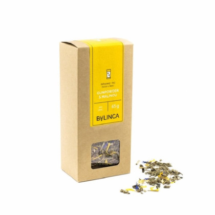 Gunpowder s malinou - BIO čajová směs - prodej bylinných čajů - 65 g