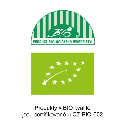 Produkty v bio kvalitě jsou certifikované u CZ-BIO 002.