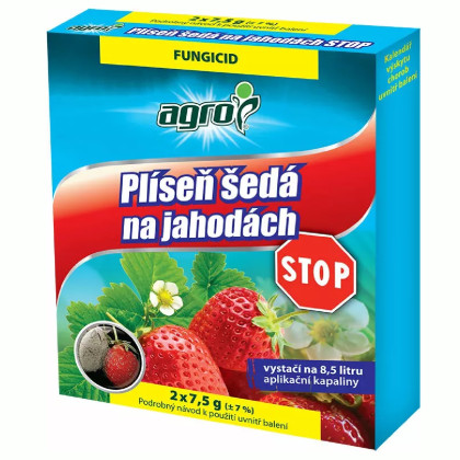 Plíseň šedá na jahodách STOP - AgroBio - ochrana rostlin - 2 x 7,5 g