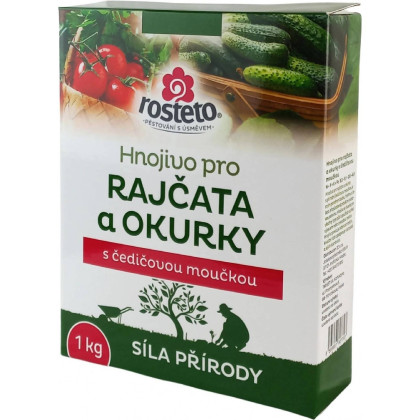 Hnojivo s čedičovou moučkou - rajčata a okurky - Rosteto - prodej hnojiv - 1 kg