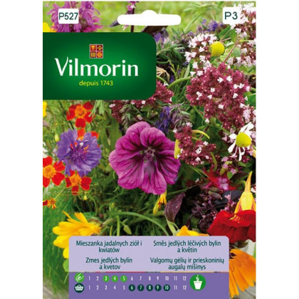Vilmorin - Směs jedlých léčivých bylin a květin - semena- 3 g