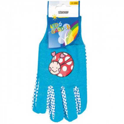 Dětské pracovní rukavice modré - Stocker - prodej zahradních rukavic - 1 pár