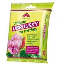 Vlhčené ubrousky na listy rostlin - Forestina - prodej pěstebních pomůcek - 15 ks